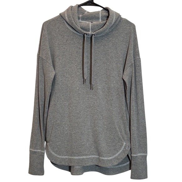 Sweaty Betty Jackets & Blazers - Sweaty Betty Cozy Gray‎ Escape Luxe Fleece Hoodie Crop Sz XS Soft Athleisure Gym
